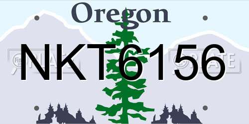 NKT6156 Oregon License Plate