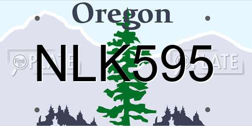 NLK595 Oregon License Plate