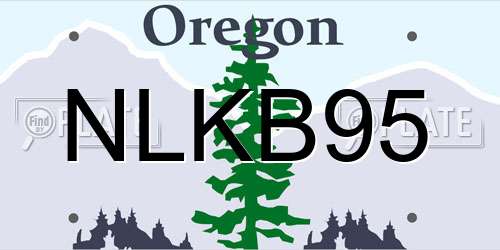 NLKB95 Oregon License Plate