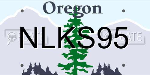 NLKS95 Oregon License Plate
