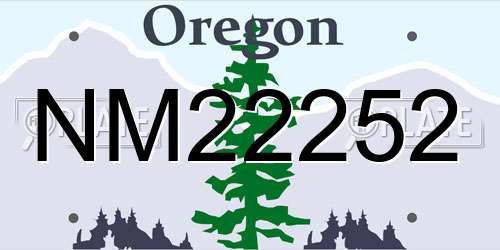 NM22252 Oregon License Plate