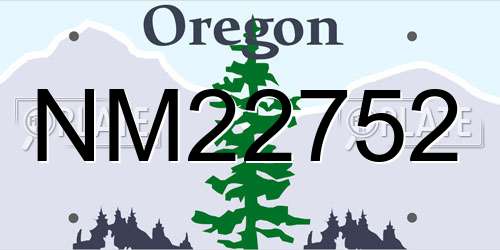 NM22752 Oregon License Plate