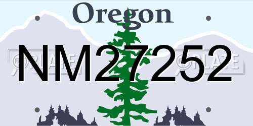 NM27252 Oregon License Plate