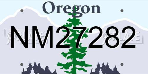NM27282 Oregon License Plate