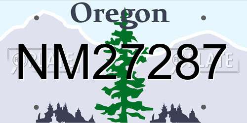 NM27287 Oregon License Plate