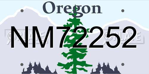 NM72252 Oregon License Plate