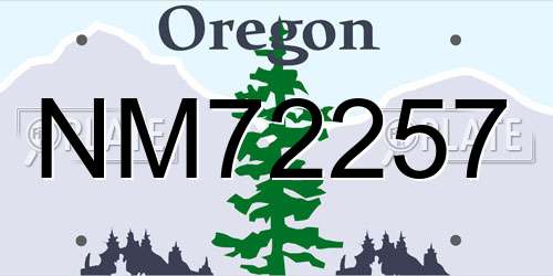 NM72257 Oregon License Plate