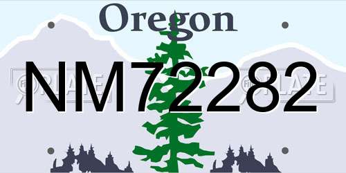 NM72282 Oregon License Plate