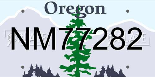 NM77282 Oregon License Plate