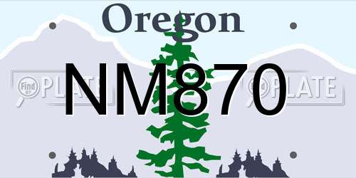 NM870 Oregon License Plate