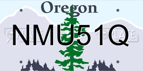 NMU51Q Oregon License Plate