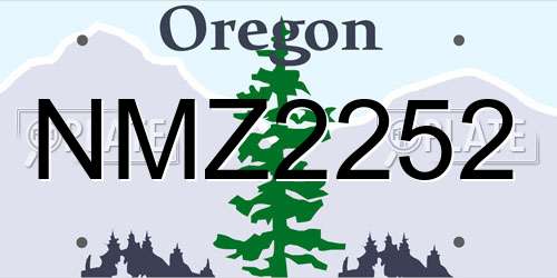 NMZ2252 Oregon License Plate