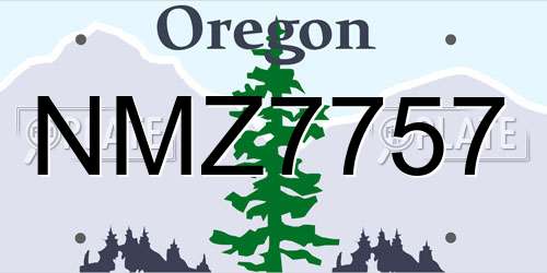 NMZ7757 Oregon License Plate
