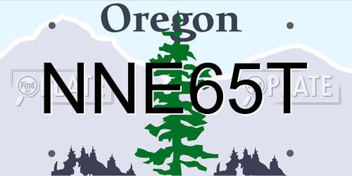 NNE65T Oregon License Plate