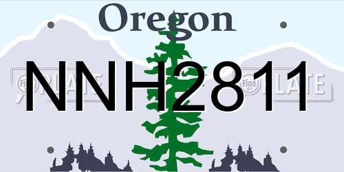NNH2811 Oregon License Plate