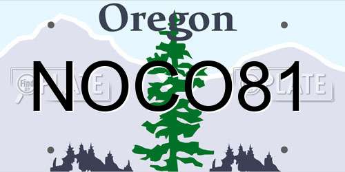 NOCO81 Oregon License Plate