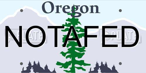 NOTAFED Oregon License Plate