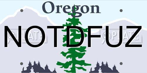 NOTDFUZ Oregon License Plate