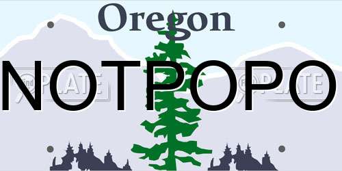 NOTPOPO Oregon License Plate