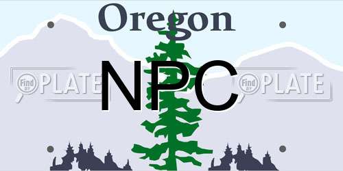 NPC Oregon License Plate