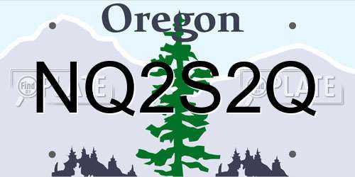 NQ2S2Q Oregon License Plate