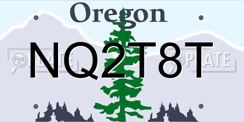NQ2T8T Oregon License Plate