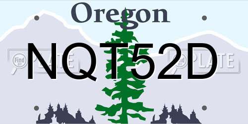 NQT52D Oregon License Plate