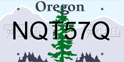 NQT57Q Oregon License Plate