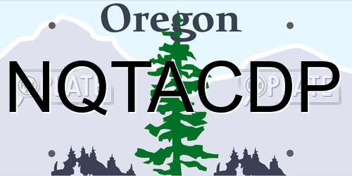 NQTACDP Oregon License Plate