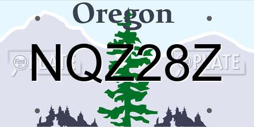 NQZ28Z Oregon License Plate