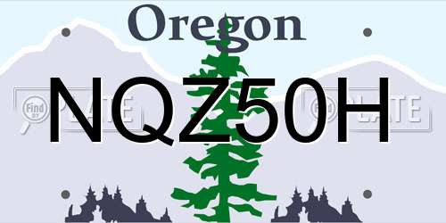 NQZ50H Oregon License Plate