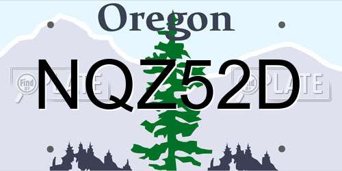 NQZ52D Oregon License Plate