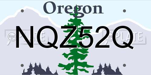 NQZ52Q Oregon License Plate