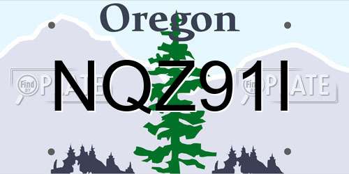 NQZ91I Oregon License Plate