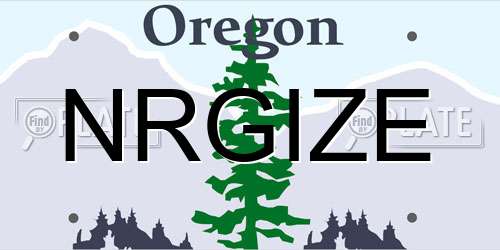 NRGIZE Oregon License Plate