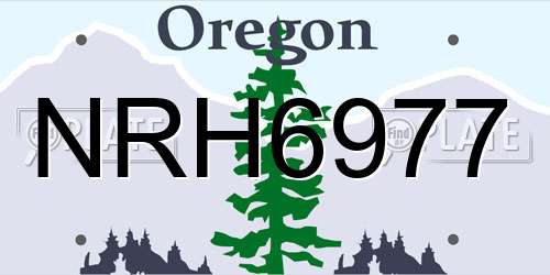 NRH6977 Oregon License Plate