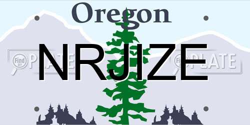 NRJIZE Oregon License Plate