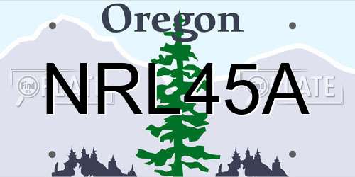 NRL45A Oregon License Plate