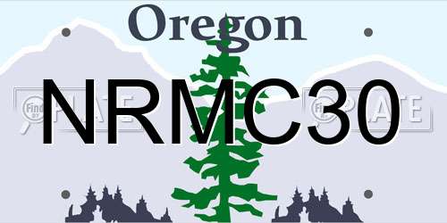 NRMC30 Oregon License Plate