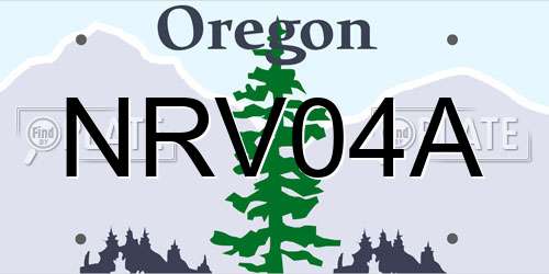 NRV04A Oregon License Plate