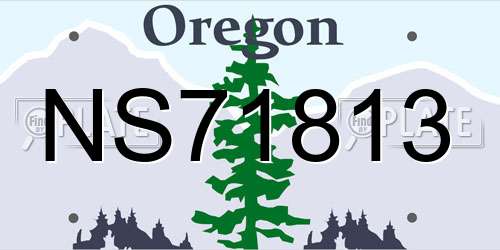 NS71813 Oregon License Plate