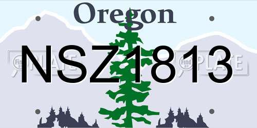 NSZ1813 Oregon License Plate
