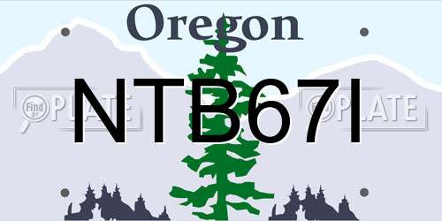 NTB67I Oregon License Plate
