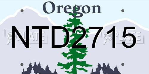 NTD2715 Oregon License Plate