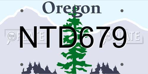 NTD679 Oregon License Plate