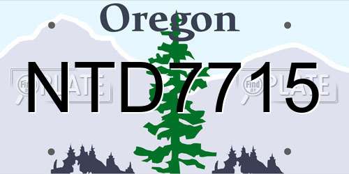 NTD7715 Oregon License Plate