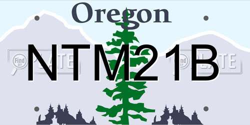 NTM21B Oregon License Plate