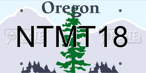 NTMT18 Oregon License Plate