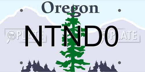NTND0 Oregon License Plate