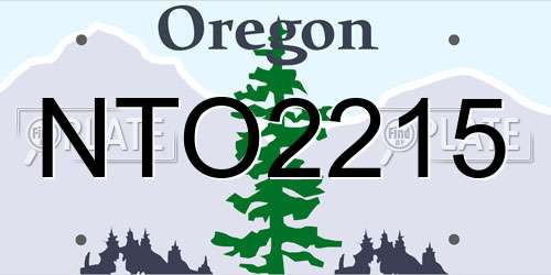 NTO2215 Oregon License Plate